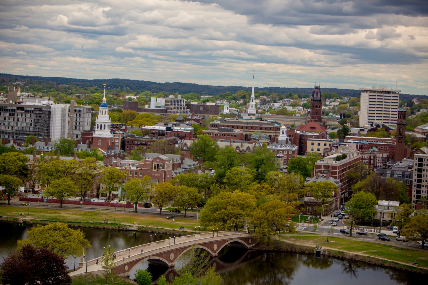 Overhead view of Cambridge.