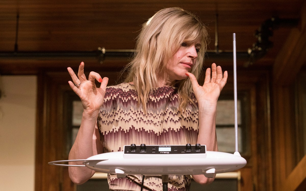 Dorit Chrysler plays the theremin.