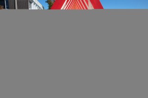 "Warming Warning" on Harvard's Science Center plaza.