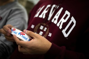 Harvard voter registration drive.