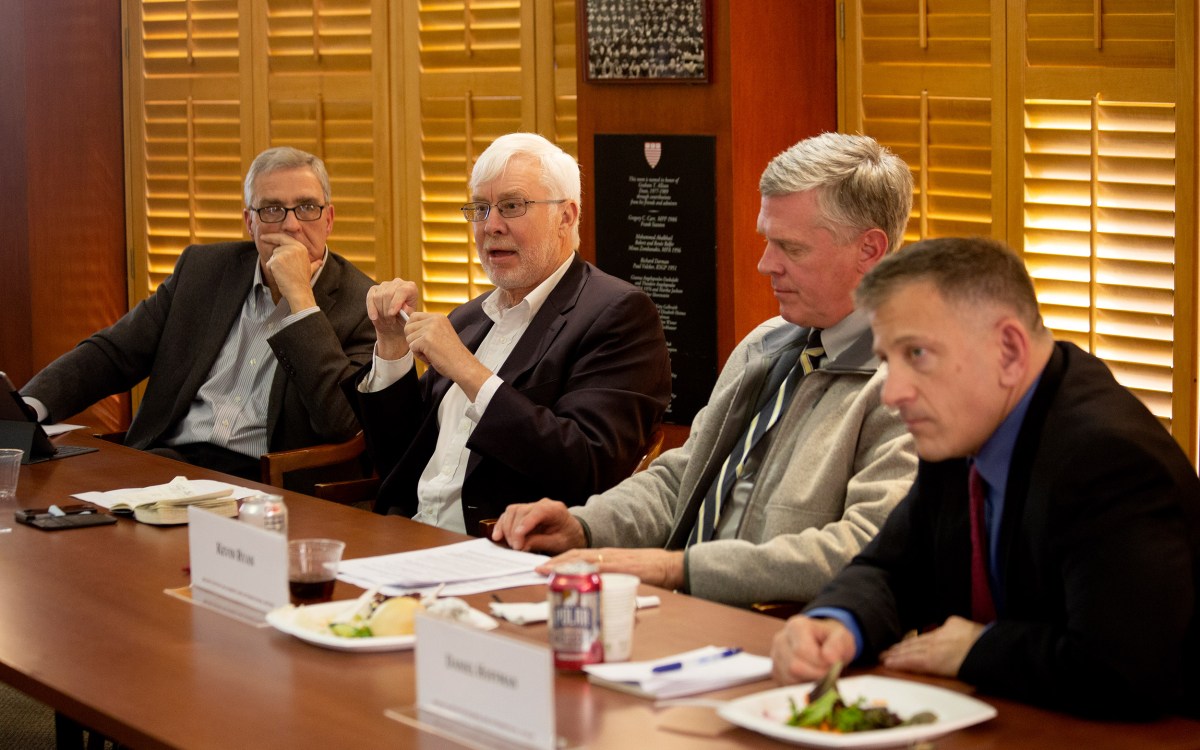 Douglas Lute (from left), Rolf Mowatt-Larssen, Kevin Ryan, and Daniel Hoffman