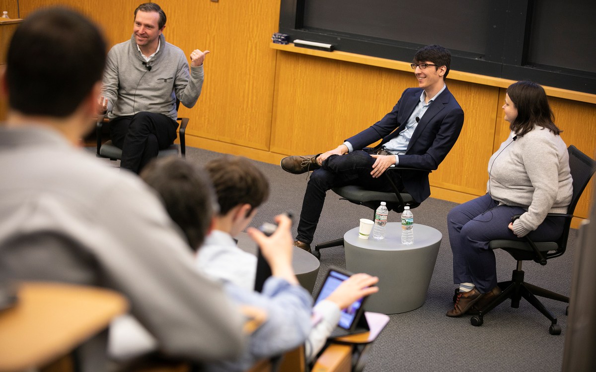 Moderator Kirk Goldsberry and panelists Nate Cohn and Amanda Cox.