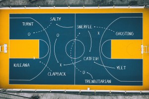 Slang bracket on a board