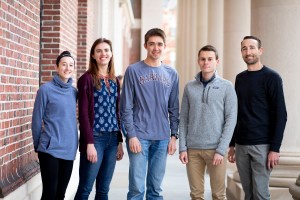Jenn Greiner (from left), Alison Steinbach, Bjarni Atlason, and Bob Surette are part of the Harvard College Marathon Challenge.