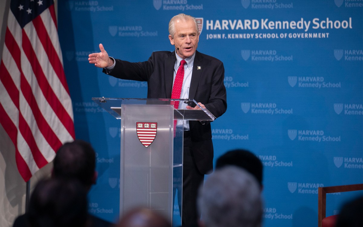 Peter Navarro at the podium