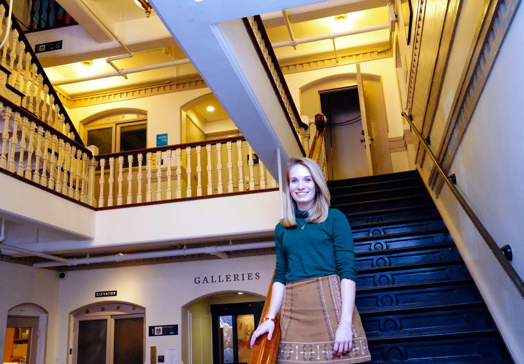 Brittany Ellis '19 at the Peabody Museum