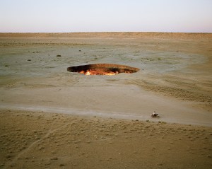“Door to Hell,” a giant, molten hole in Darvaza, Turkmenistan