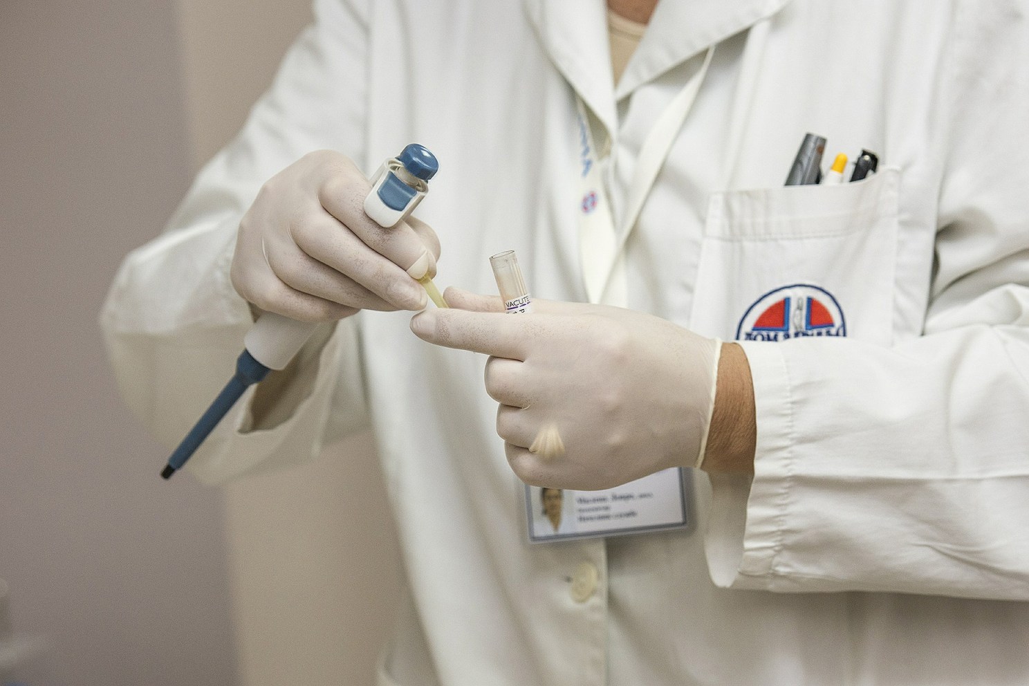 close up of lab coat