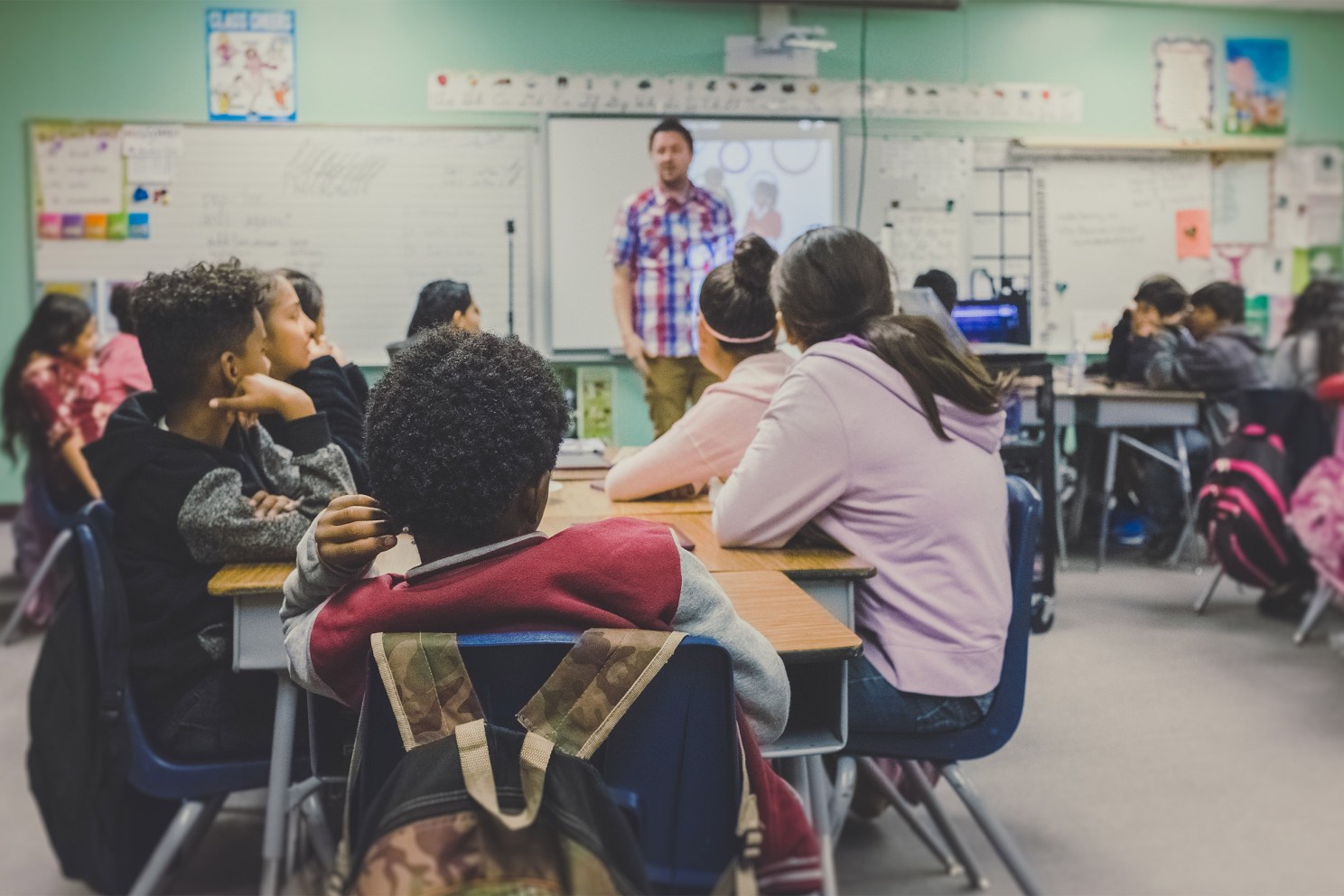 Classroom with students