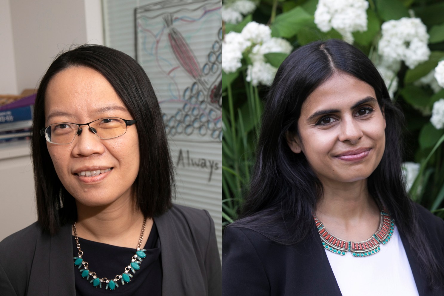 Harvard professors Ya-Chieh Hsu and Durba Mitra