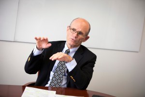 Vice President for Finance Thomas Hollister in the Smith Center