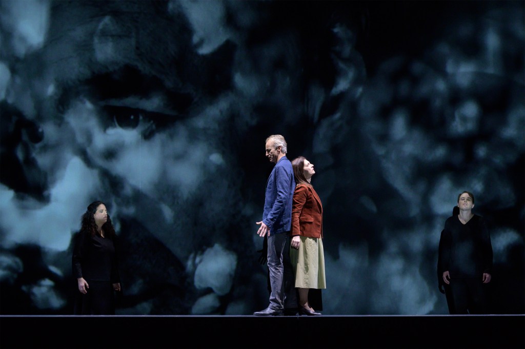 People on a stage performing an opera.