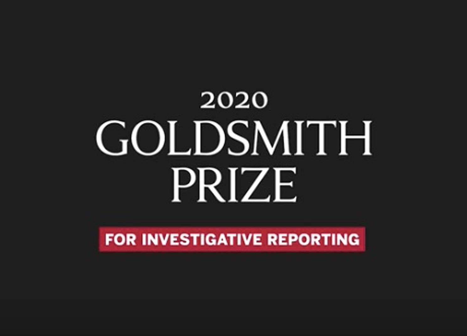 Goldsmith Prize.