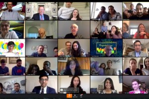 People on a Zoom screen.