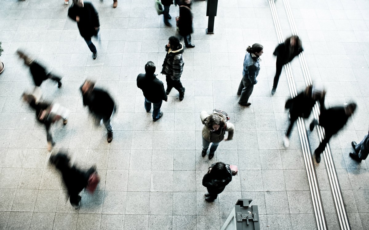 People in an airport.