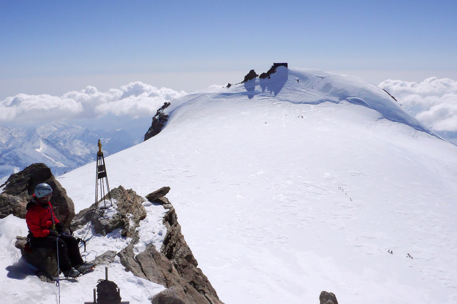 Ice on a mountain.