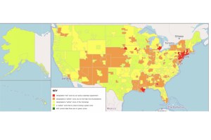 Color-coded map.