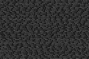 White text of names against black background.