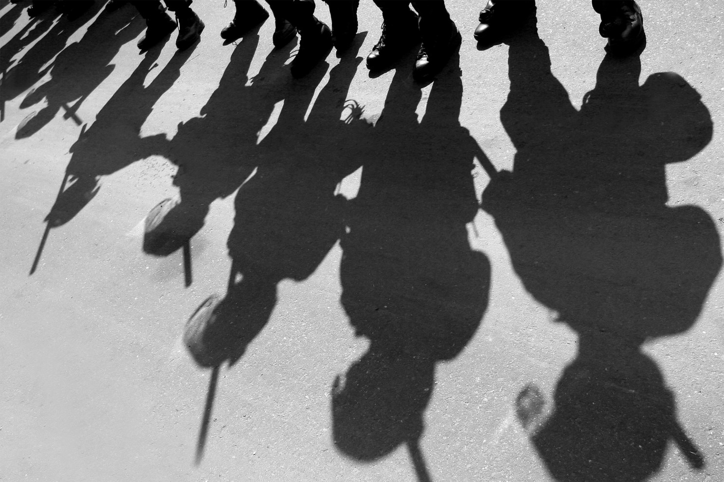 Riot police.