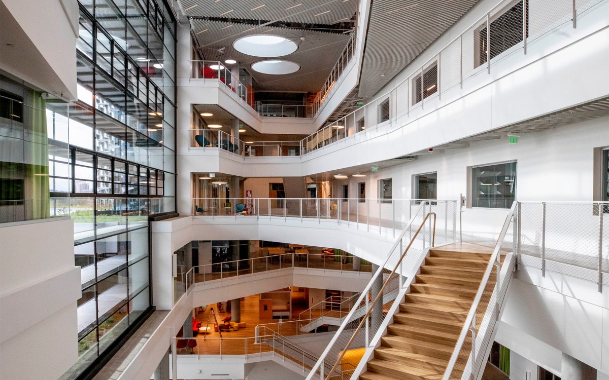 The atrium in the Science and Engineering Complex.