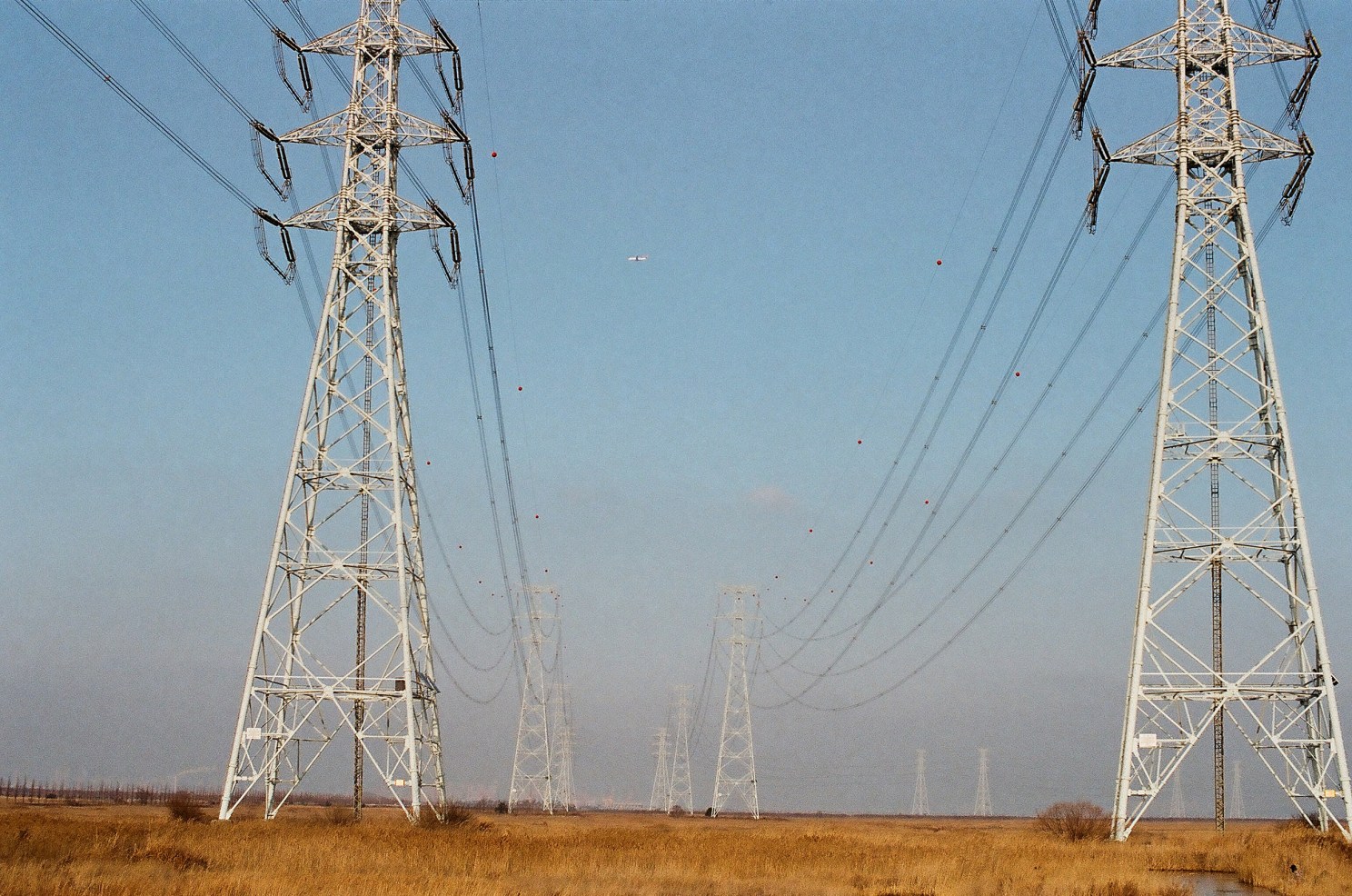 Power lines.