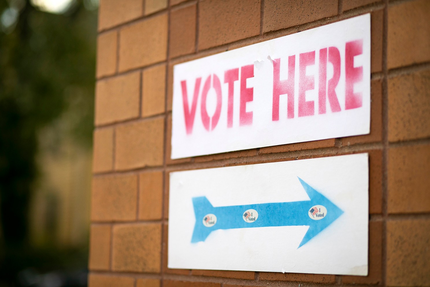 Voting sign.