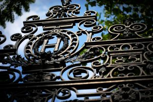 A gate along Quincy Street