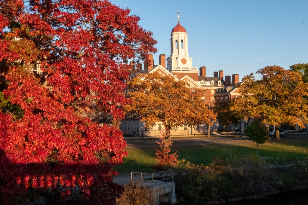 Colorful fall foliage frames Dunster House