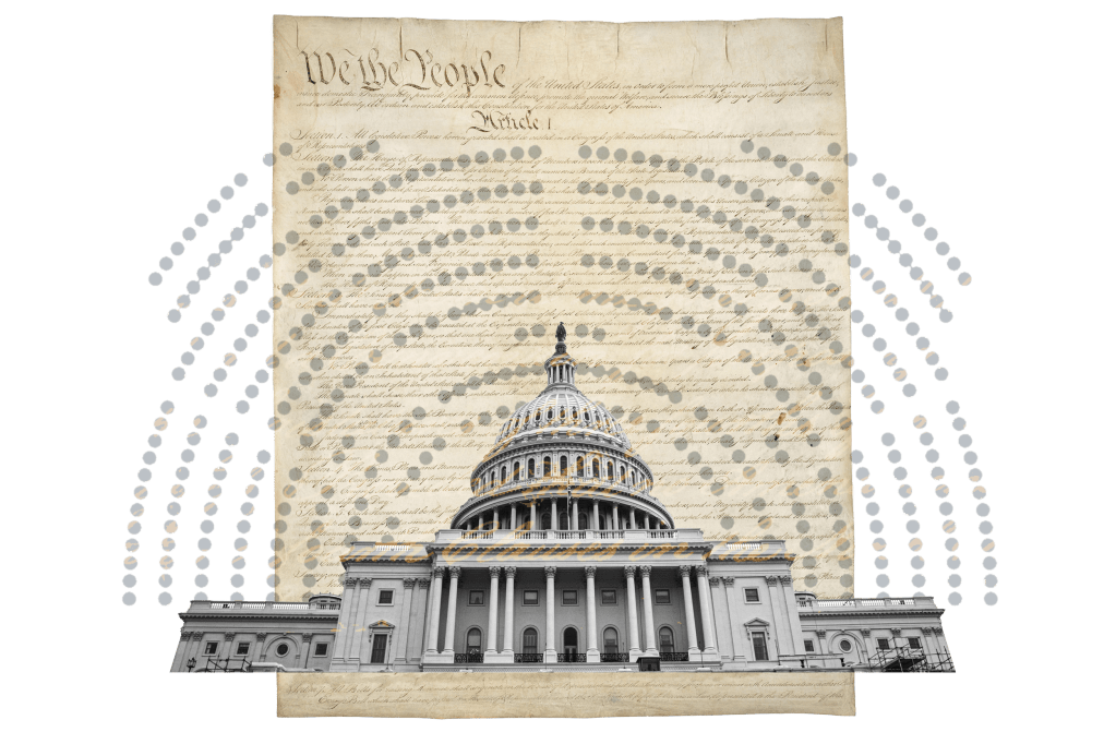 Collage of Capitol, Constitution.