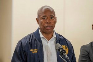 Mayor Adams at press conference.