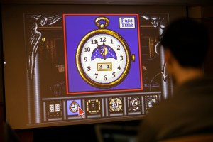 Students explore a narrative video game in a video game storytelling class.