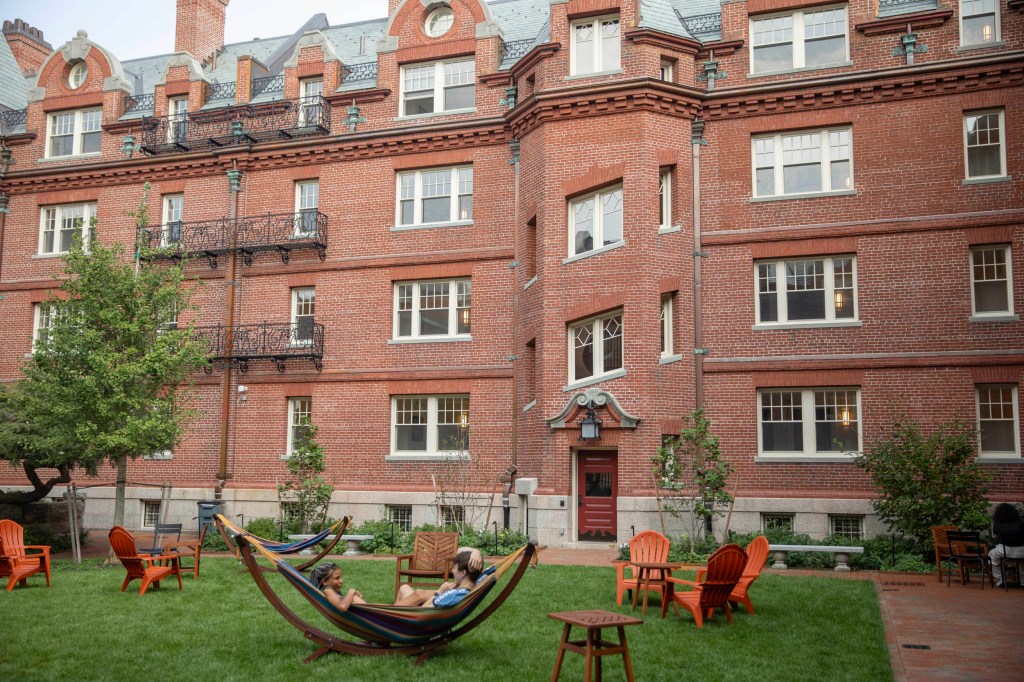 Randolph Hall courtyard .