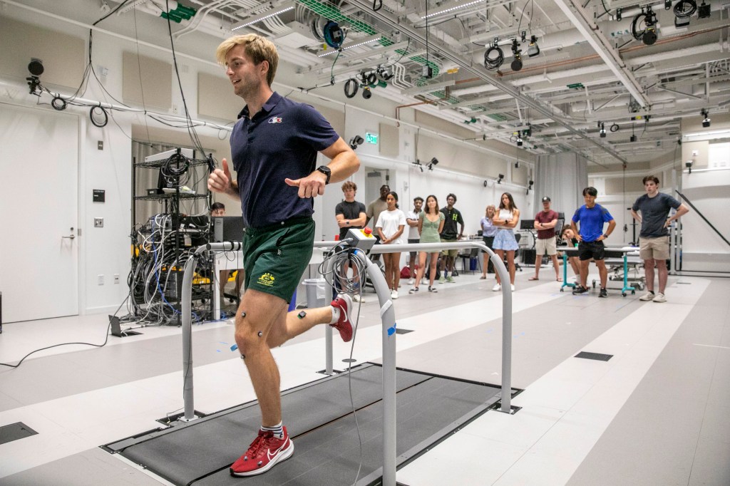 Students use motion trackers and sensors in “The Physics of Sports.”