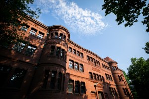 Sever Hall is pictured in Harvard Yard on a spring morning at Harvard University. Stephanie Mitchell/Harvard Staff Photographer