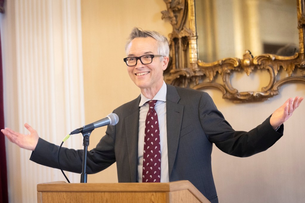 Robin Kelsey (pictured) speaking during the event.