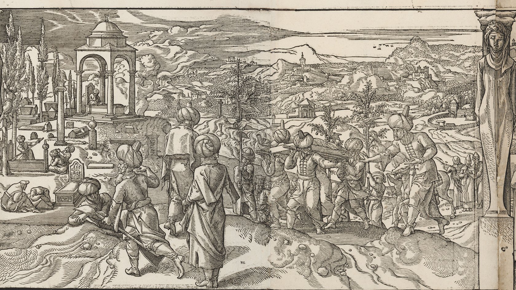 Scene 5 from “Customs and Fashions of the Turks” by Pieter Coecke van Aelst.