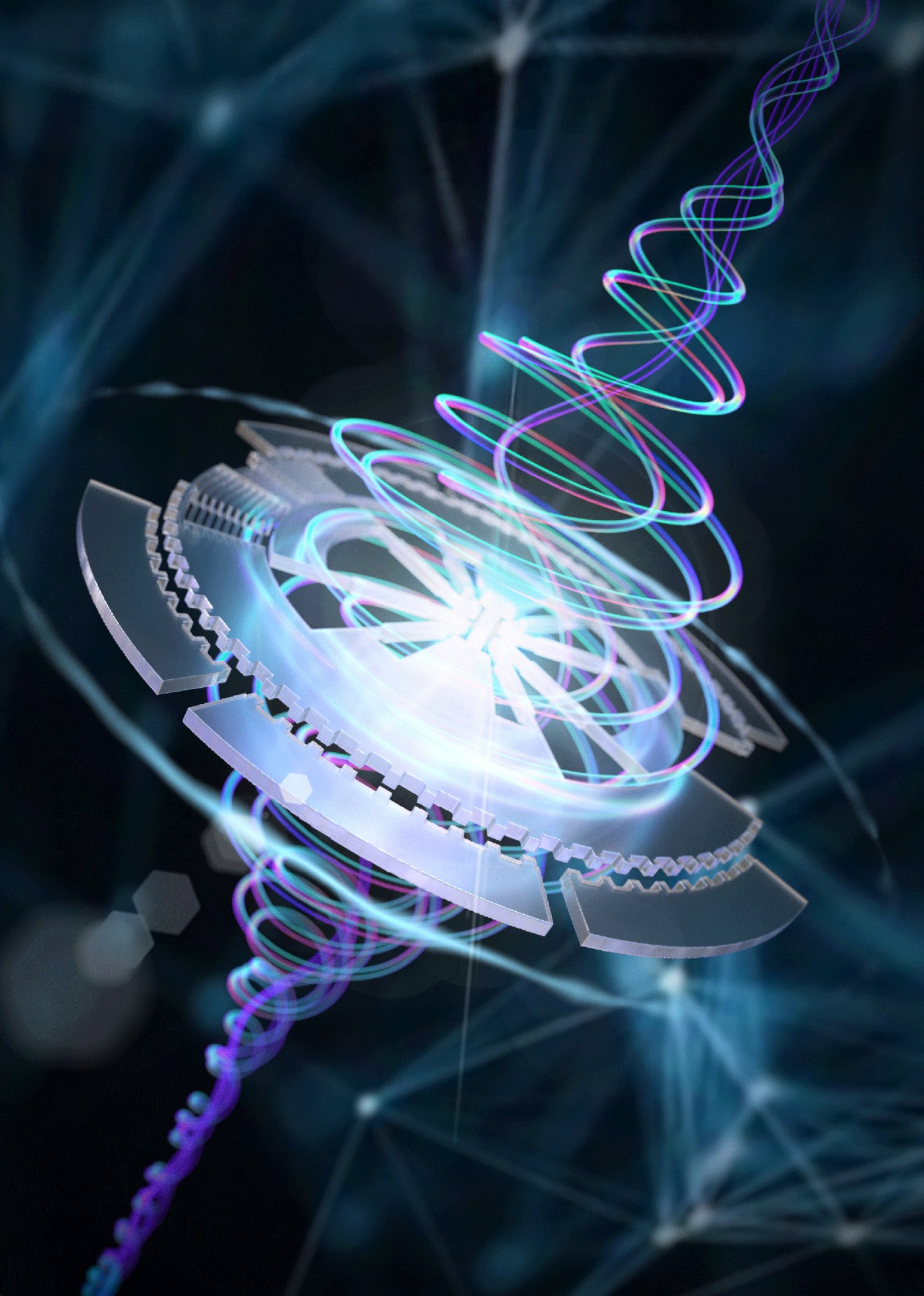 Artist’s rendering of the new device that will allow further studies in twistronics.