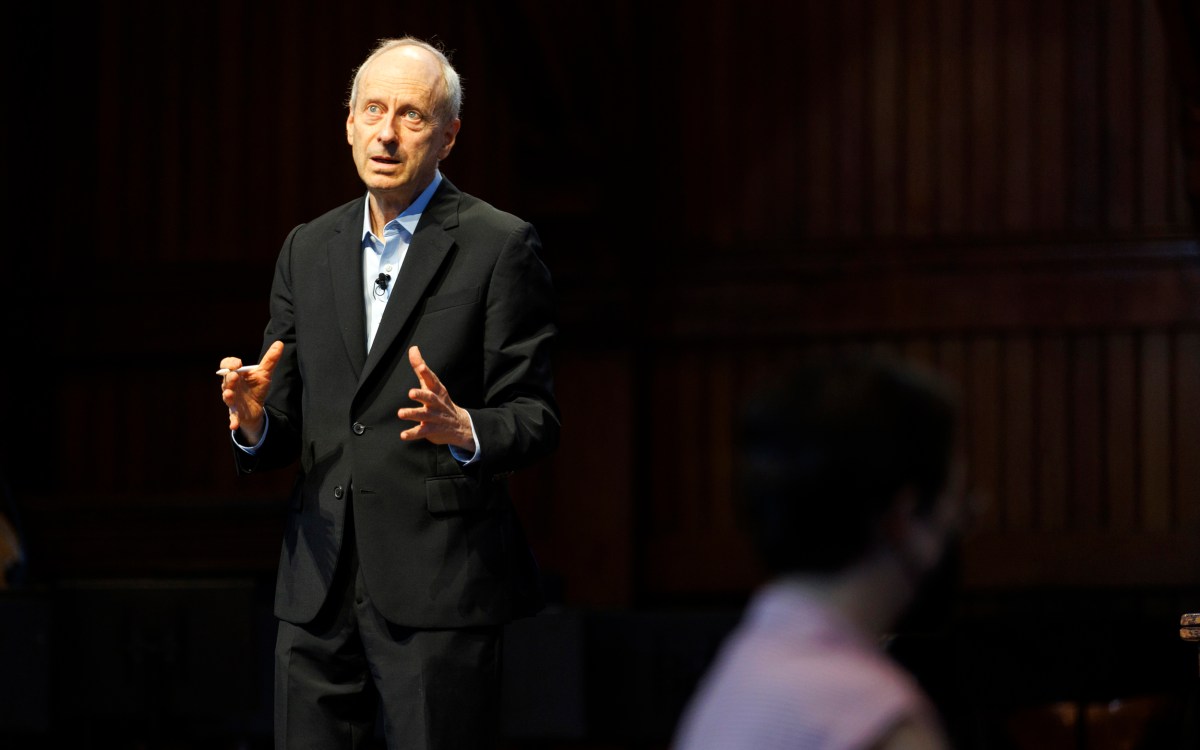 Michael Sandel at Sanders theatre.