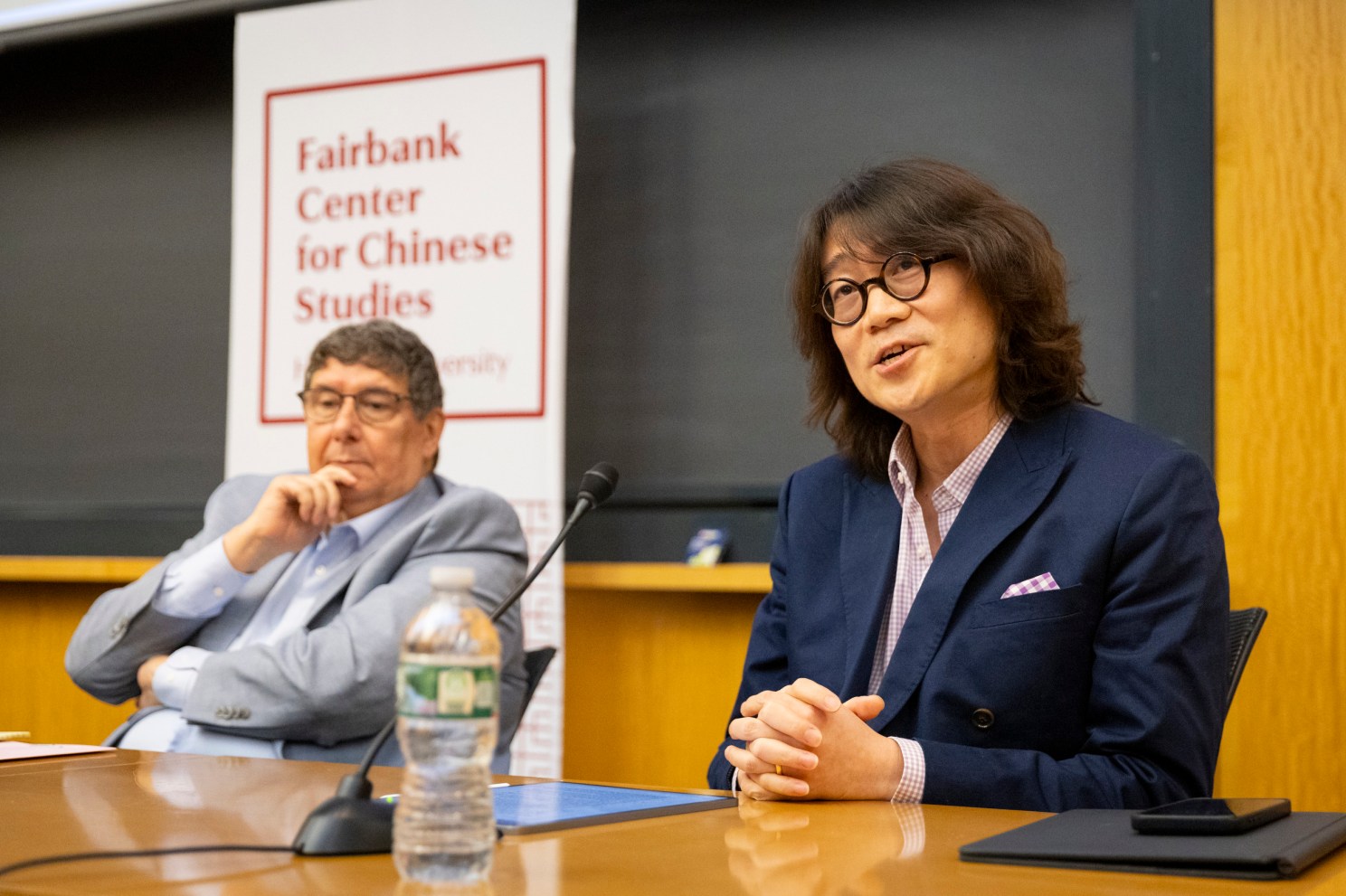 Yuhua Wang (pictured) speaking during the event. 