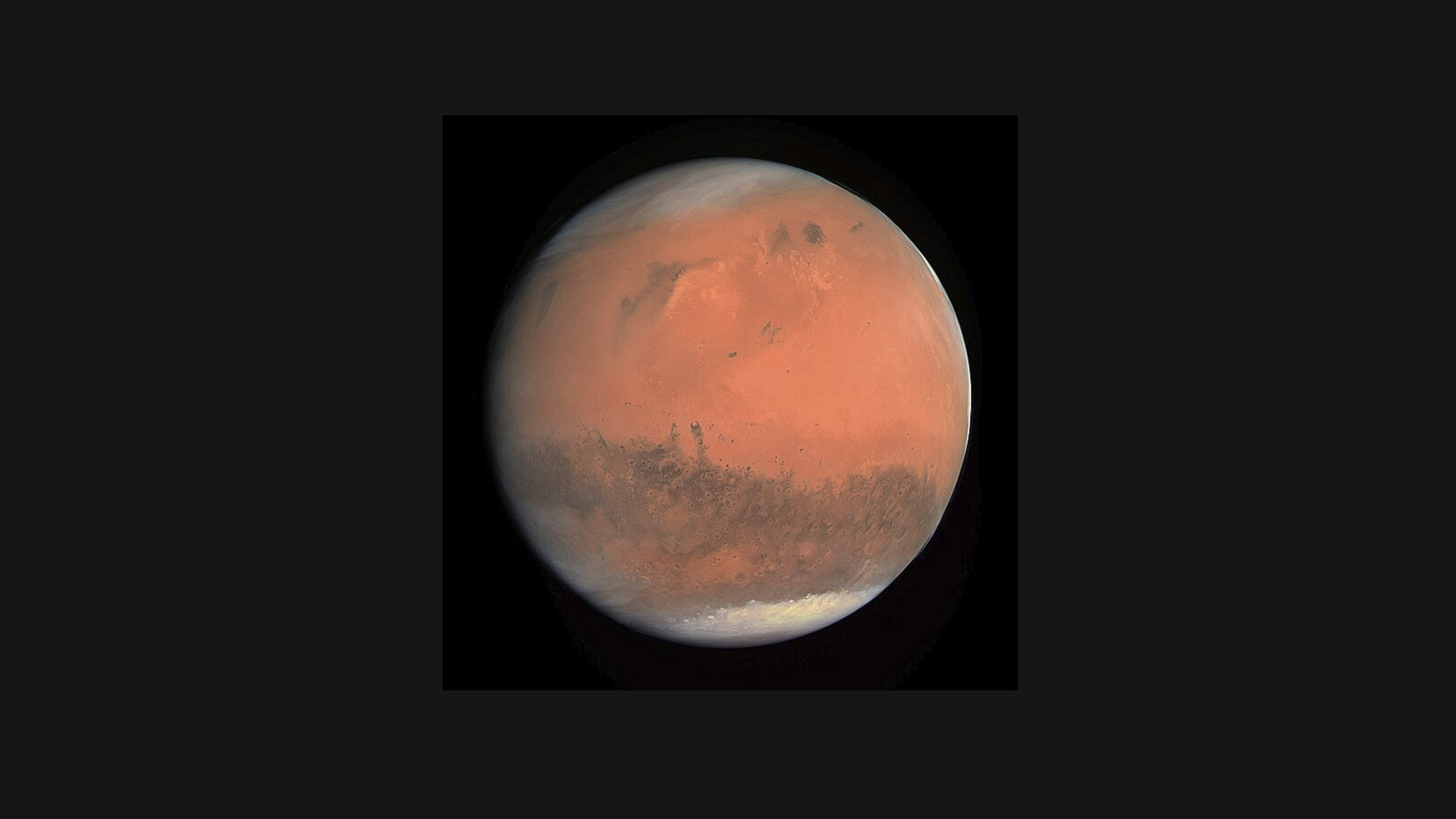 True color image of Mars.