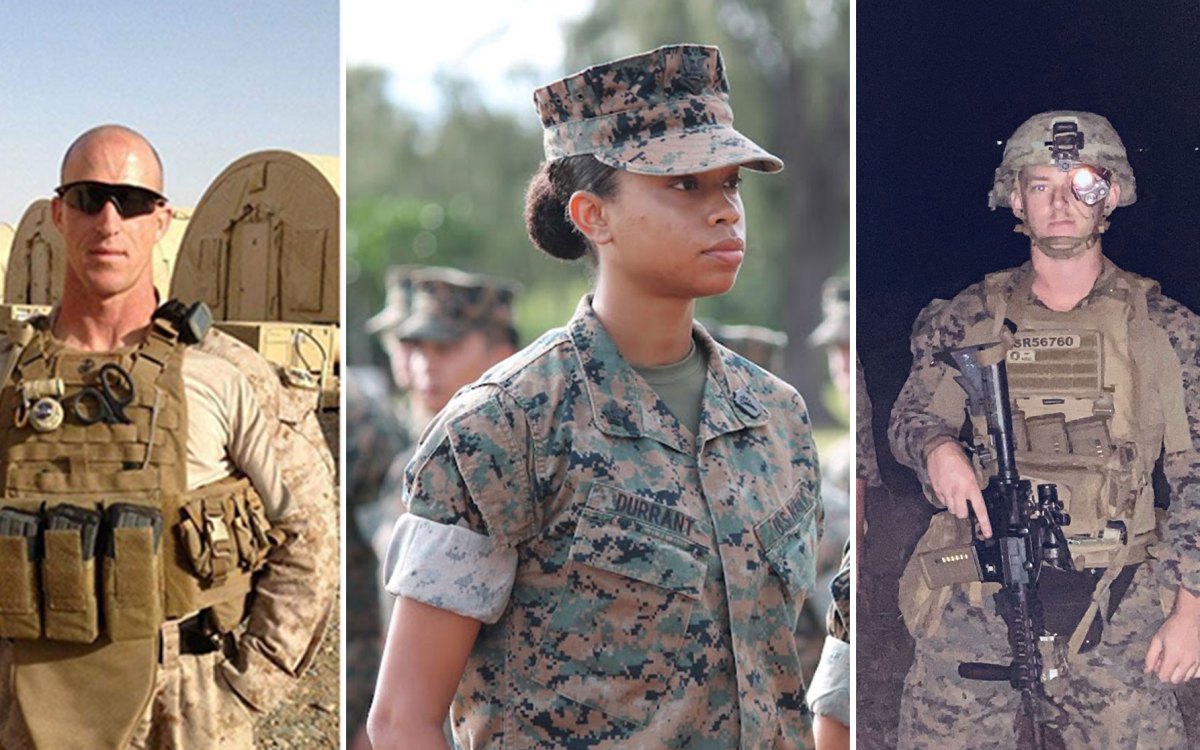 Ed Somuk ’27 (from left), Alexandria Durrant ’28, and Shane Rice ’25.