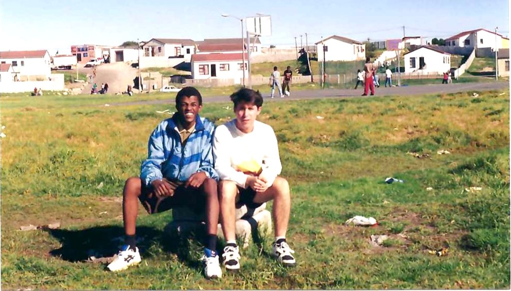 Weinstein and his friend, Malala Ndlazi, during his time in South Africa.