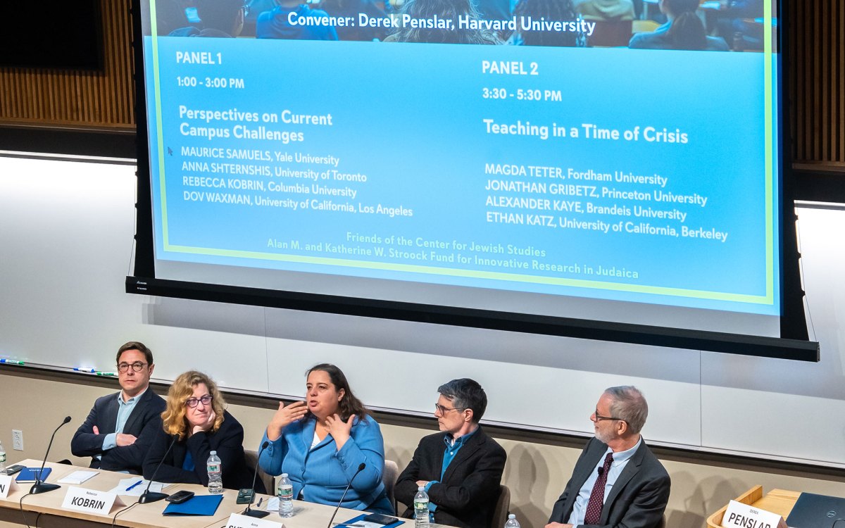 those speaking at seminar Dov Waxman (UCLA), Rebecca Kobrin (Columbia), Anna Shternshis (U of Toronto), Maurice Samuels (Yale), and Derek J. Penslar (Harvard)