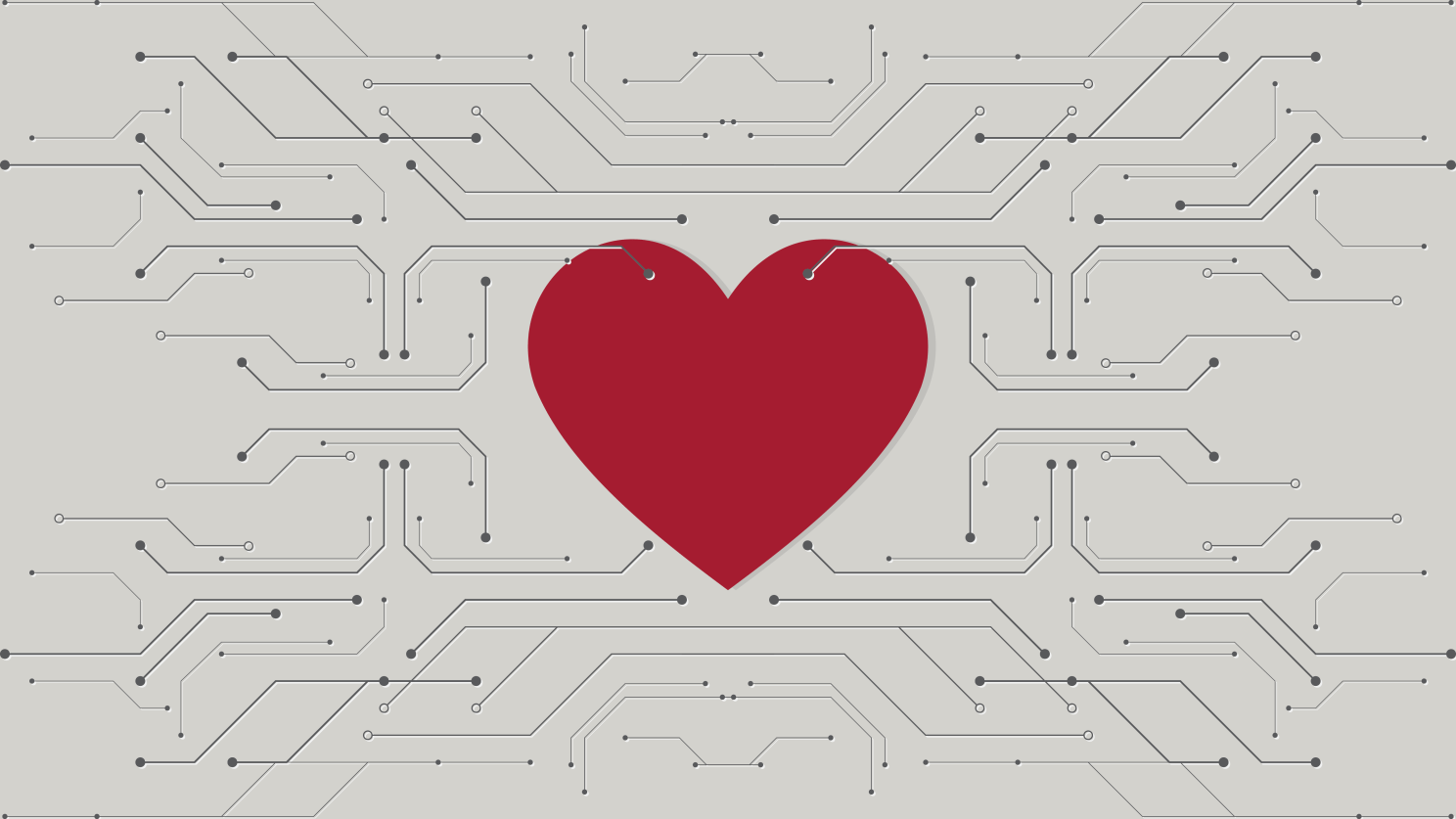 heart in a tech chip