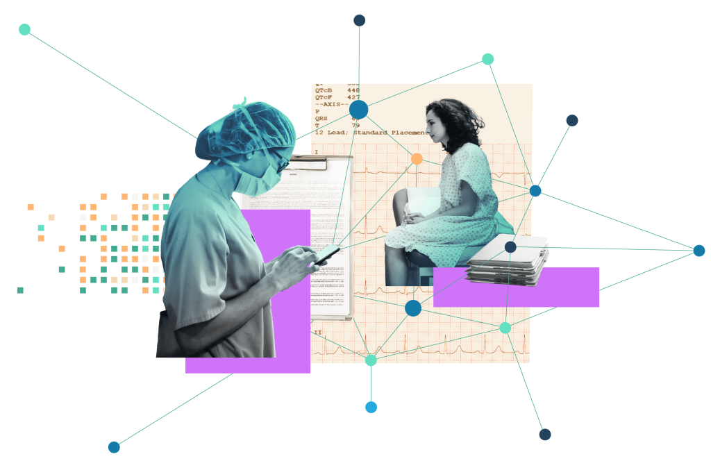 Collage of medical and technology images.