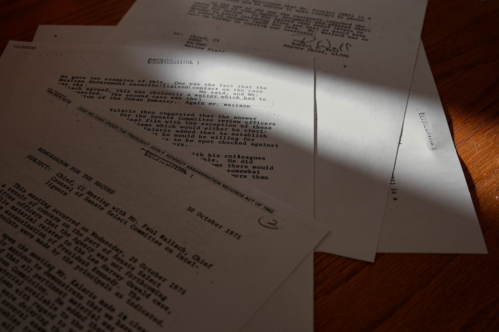 Recently declassified documents related to the President John F. Kennedy assassination.