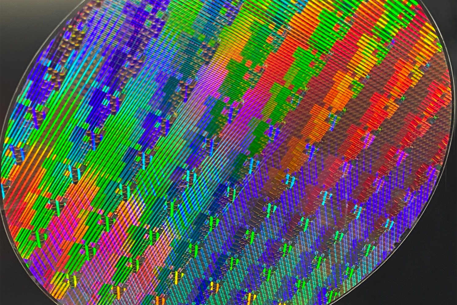 A 12-inch Metalenz wafer.