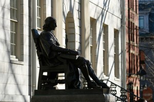 John Harvard Statue.