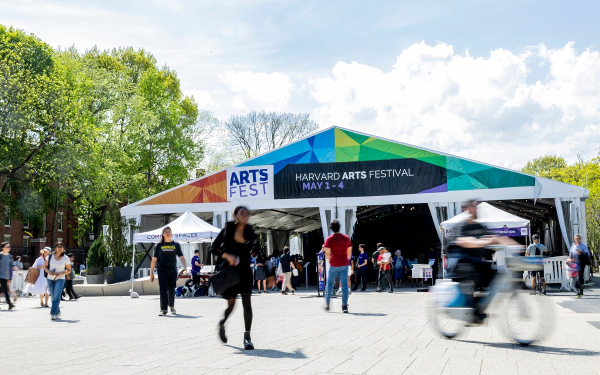 The Science Center Plaza Tent at Arts Fest 2025 at Harvard University.