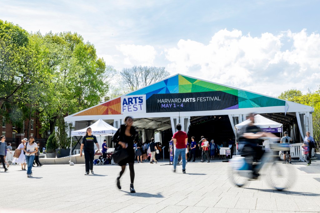 The Science Center Plaza Tent at Arts Fest 2025 at Harvard University.